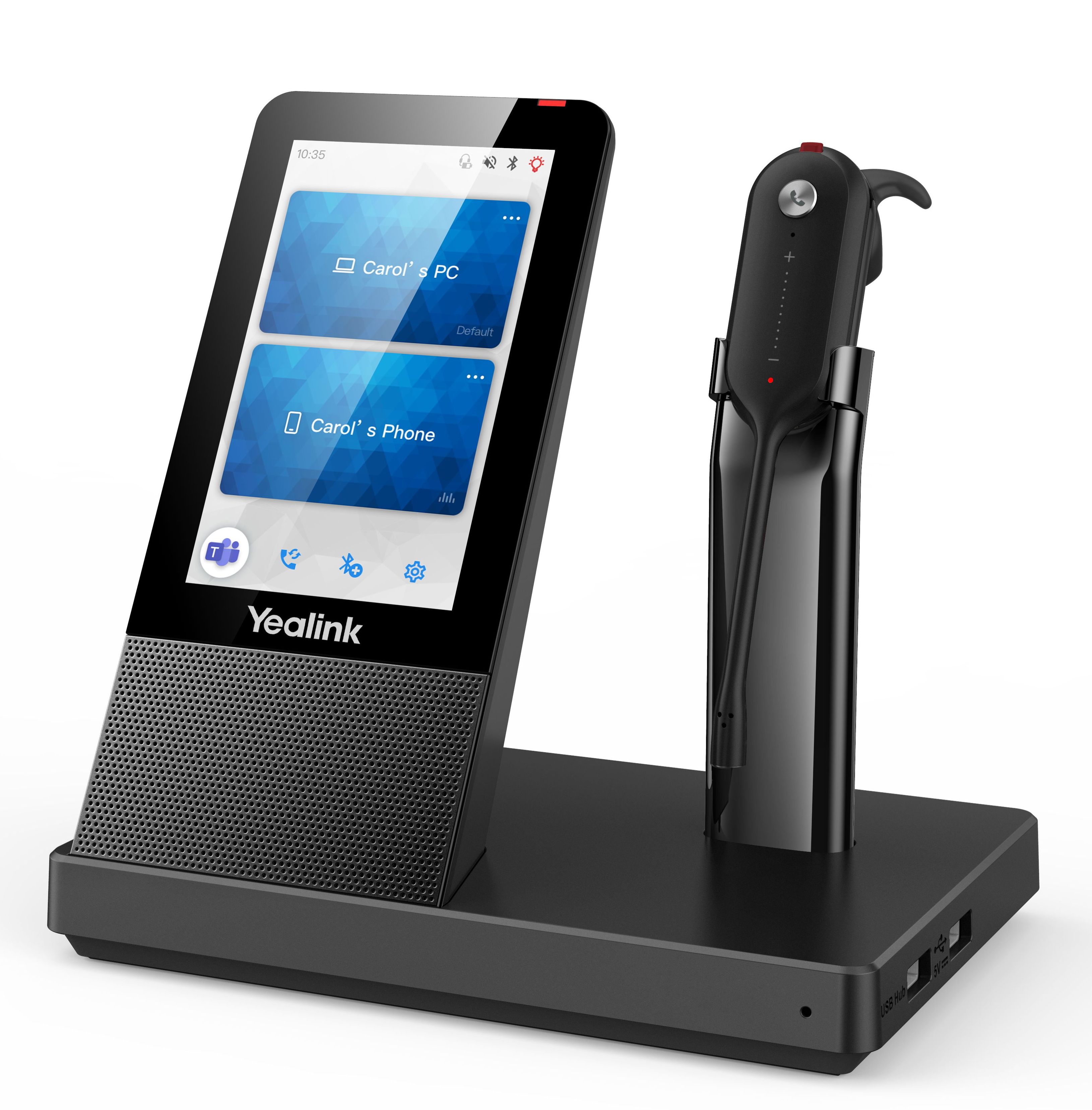 

Гарнитура Yealink WH67 UC HD звук, 120м DECT, шумоподав, дисплей 4'', USB-хаб, Bluetooth, WH67 UC