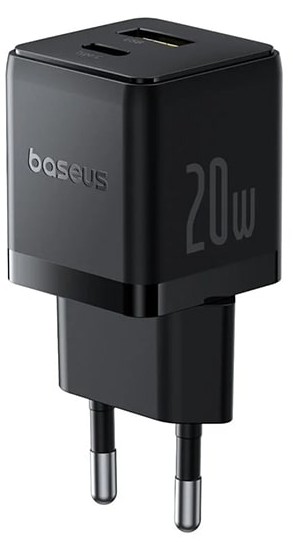 

Зарядное устройство сетевое Baseus Palm P10111608113-00 C+U 20W EU Cluster Black, Palm