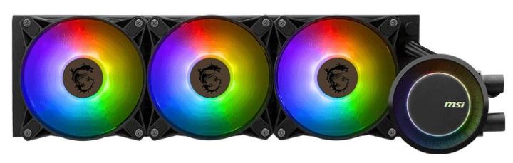 

Система охлаждения жидкостная MSI MAG CoreLiquid E360 306-7ZW6E51-C24 LGA115x/1200/1700/AM4/AM5 (TDP 265W, 3*120mm, 75.04CFM, 32.5dBa) BOX, MAG CoreLiquid E360
