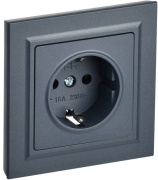 фото Розетка с заземлением IEK BR-R14-16-K35-F