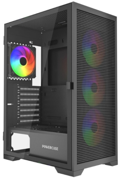 Изображение товара Корпус для ПК PowerCase Mistral B415 с стеклом и подсветкой