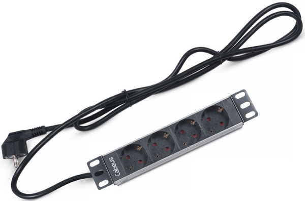 Изображение товара Блок розеток Cabeus PDU-4P-2EU горизонтальный 10" 1ф 16А 220 В