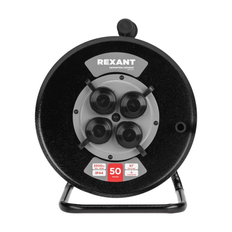 Изображение товара Удлинитель Rexant 13-5013 на катушке 50 м 4 розетки IP44