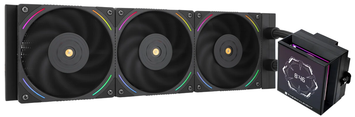 

Система охлаждения жидкостная Thermalright Hyper Vision 360 Black ARGB LGA115x/1200/1700/1851/AM4/AM5 (3*120mm, 2150rpm, 207CFM, 27dBa), Hyper Vision 360 Black ARGB