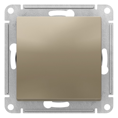 

Переключатель Schneider Electric ATN000561 AtlasDesign, 1-клавишный, сх.6, 10АХ, механизм, шампань, ATN000561