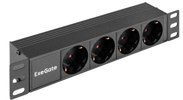 фото Блок розеток 10", 4 розетки Exegate ServerPro PDU-10H401 Al-4S-C14 в Перми