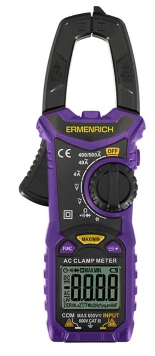 Клещи Ermenrich Ping MK20 86323 Ermenrich токоизмерительные, фиолетовый