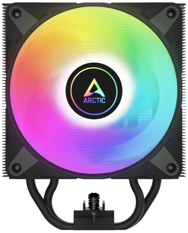 

Кулер ARCTIC Freezer 36 A-RGB ACFRE00124A LGA1851/LGA1700/AM5/AM4 (2*120mm fan, 200-2000rpm, 97.6 CFM, 23.5 dBA, 4-pin PWM, black), Freezer 36 A-RGB