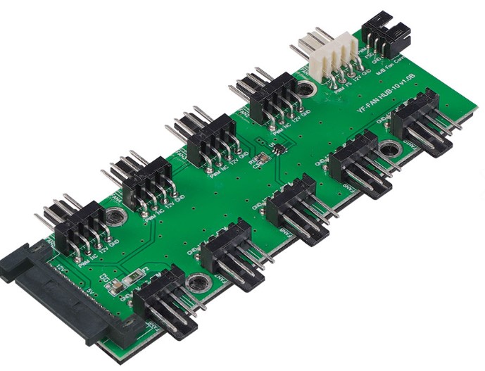 

Панель управления вентиляторами AKASA AK-CBFA09-50BK FLEXA FP10H 1-To-10 PWM Hub + power SATA, AK-CBFA09-50BK