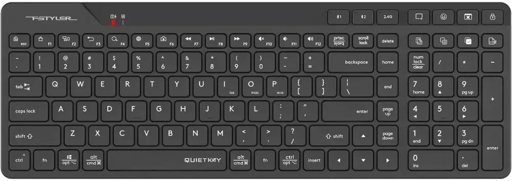 

Клавиатура Wireless A4Tech Fstyler FBK27C AS белый USB BT/Radio slim Multimedia 2010343, Fstyler FBK27C AS