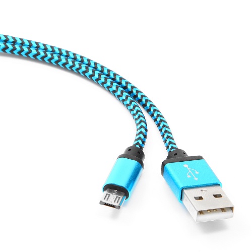 

Кабель интерфейсный USB 2.0 Cablexpert CC-mUSB2bl1m , AM/microBM 5P, 1м, нейлоновая оплетка, алюминиевые разъемы,, CC-mUSB2bl1m