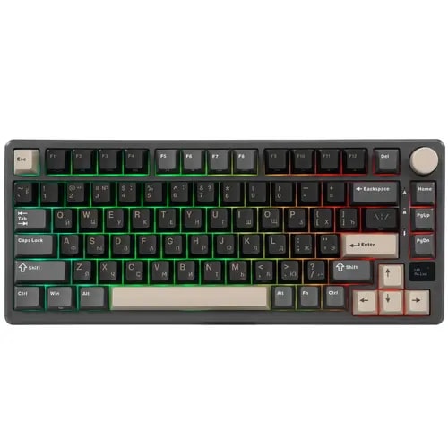 

Клавиатура Royal Kludge RK-M75 6935280824098 компактная, механическая,подключение: BT, радиоканал 2.4 ГГц, провод, 81 клавиша, Phantom, переключатели, RK-M75