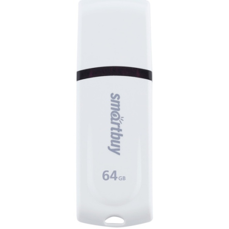 Изображение товара USB-флешка Smartbuy Paean 64GB White USB 2.0 компактное запоминающее устройство