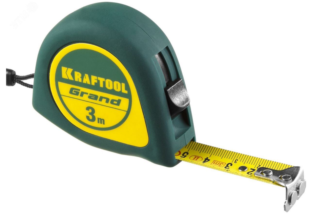 

Рулетка Kraftool Grand 34022-03-16 Kraftool обрезиненный пластиковый корпус, 3мх16мм., Grand
