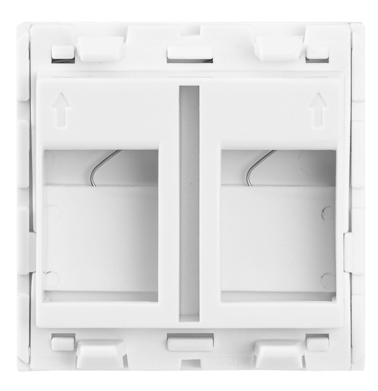 

Адаптер Datarex DR-513100 45х45 мм для модуля Keystone, 2 порта, шторки, белый, DR-513100