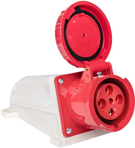 Изображение товара Розетка EKF ps-134-63-380 наружная стационарная с IP67 63А красная