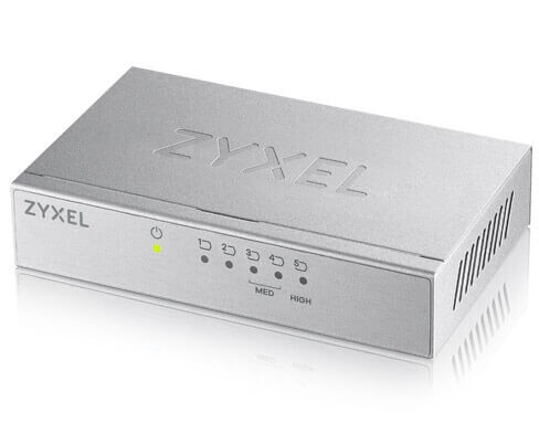 

Коммутатор ZYXEL GS-105B v5 5 портов 1000 Мбит/с, настольный, металлический корпус, GS-105B v5