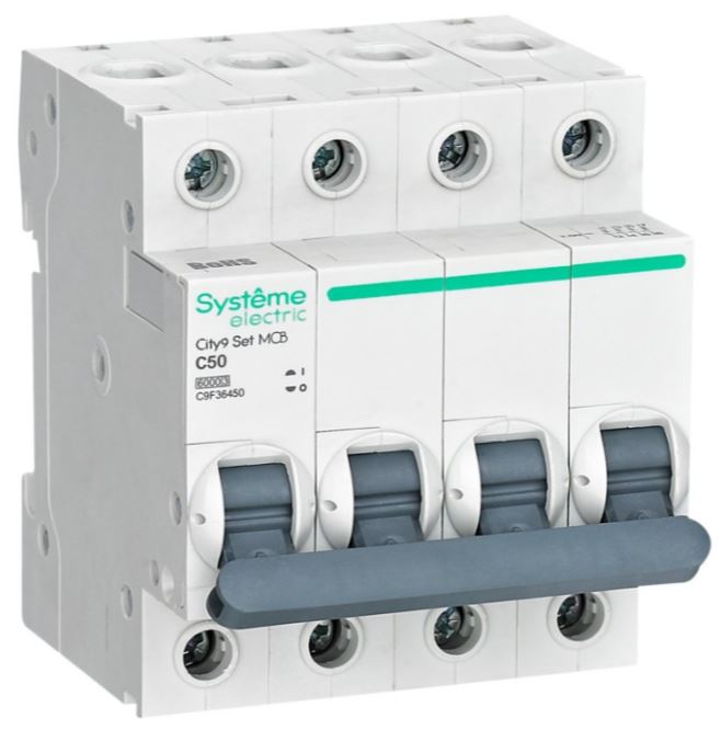 

Автоматический выключатель Systeme Electric C9F36450 City9 Set С 50А 4P 6kA 400В, C9F36450