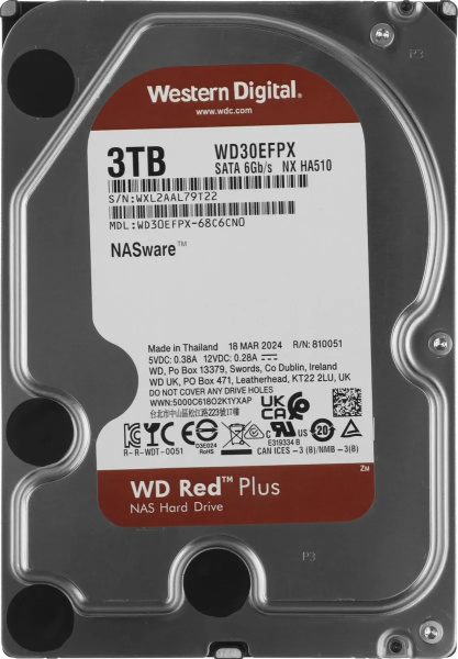 Изображение товара Жесткий диск 3TB SATA 6Gb/s Western Digital WD30EFPX