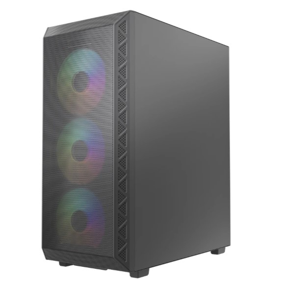 

Корпус ATX Powercase CMSB-A4 черный, без БП, боковая панель из закалённого стекла, CMSB-A4