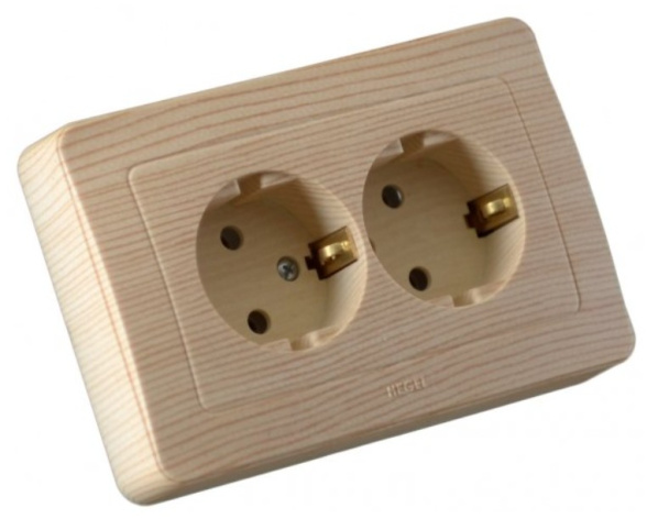 Изображение товара Розетка с заземлением HEGEL РС16-352-02 надежная электрозаправка дома