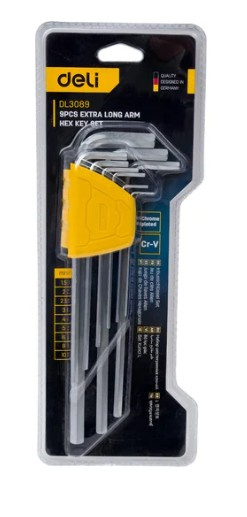 Изображение товара Набор ключей Deli DL3089, 9 инструментов в пластиковом держателе