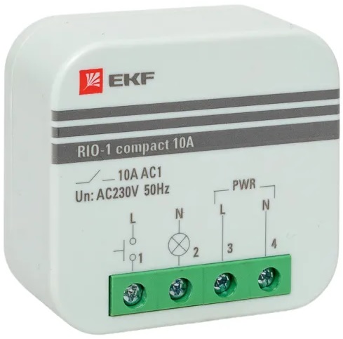 

Импульсное реле EKF rio-1k-10 RIO-1 compact 10А, rio-1k-10