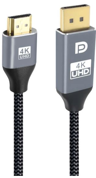 

Кабель-переходник Caweon ECC-1M DP - HDMI, VISARIO, 1м, серый, ECC-1M