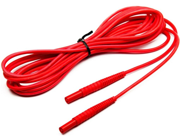 Изображение товара Измерительный провод Sonel WAPRZ005REBB 5 м с разъемами банан красный
