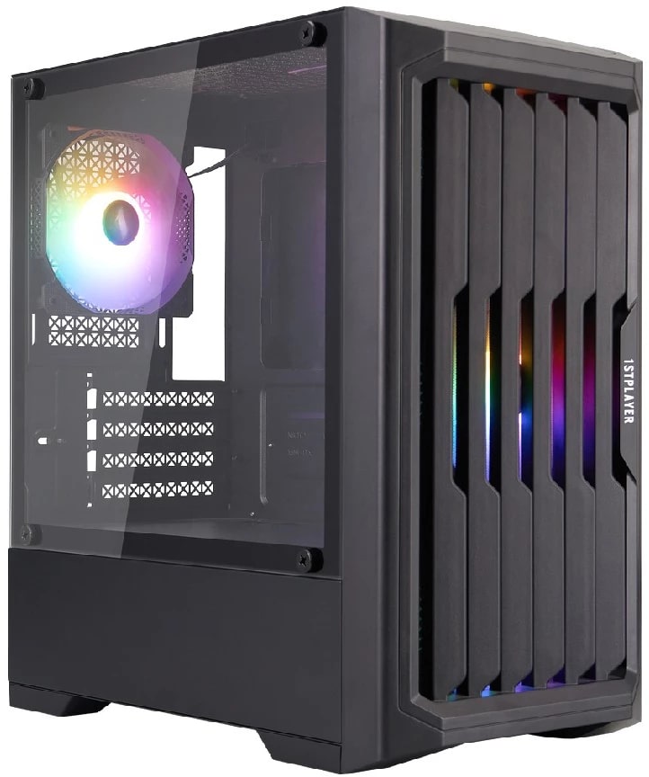 

Корпус mATX 1STPLAYER BULLET HUNTER H2 ARGB Black H2-BK-4F7, BULLET HUNTER H2 ARGB Black