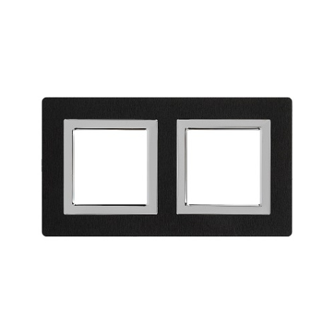 Изображение товара Рамка DKC 4402834 для настенного монтажа черная алюминиевая
