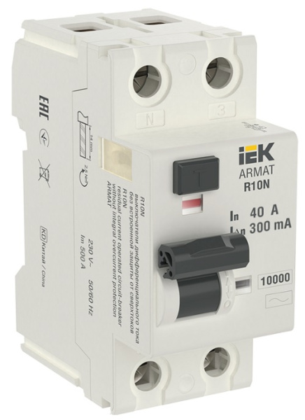 Изображение товара Выключатель дифференциального тока (ВДТ, УЗО) IEK AR-R10N-2-040C300