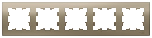 

Рамка Schneider Electric ATN000505 AtlasDesign, 5-постовая, универсальная, шампань, ATN000505