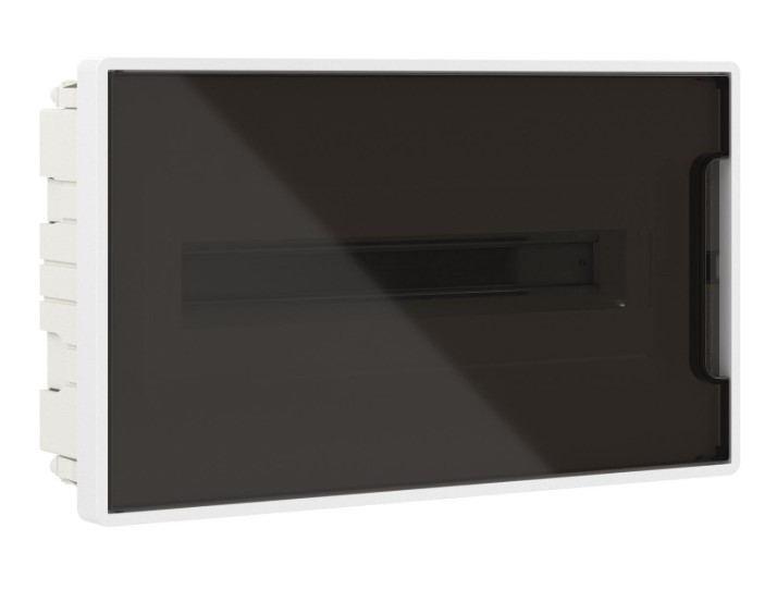 

Щит распределительный встраиваемый DKC F18B1WD 18 мод FRAME, белый, с тонированной дверцей, с 2 шинами PEN на 8 и 10 отв., F18B1WD
