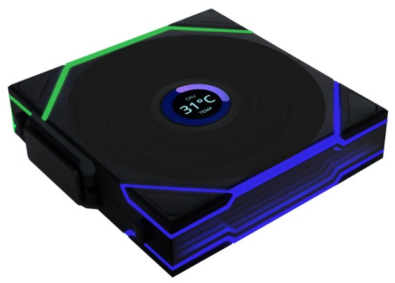 Изображение товара Вентилятор Lian Li G99.14RTLLCD1W1B R0 с ARGB подсветкой и автоматической регулировкой оборотов