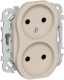фото Розетка двухместная без заземления  IEK FI-R20-10-1-K88 в Воронеже
