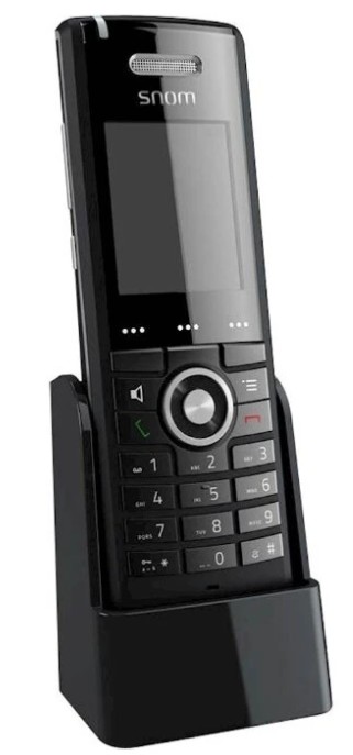 

Телефон Snom M65 беспроводной DECT профессионального назначения для базовых станций М300, М700 и М900, цветной экран TFT высокого разрешения, M65