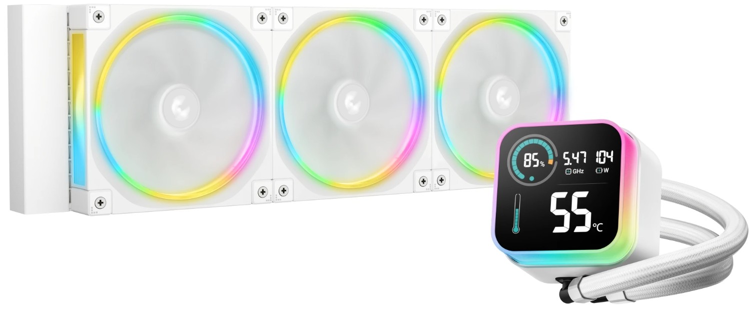 

Система охлаждения жидкостная Deepcool LQ360 ULTRA WH ARGB LGA20XX/1700/1200/115X/AM5/AM4 (300W, 3*120mm, 500-2150rpm, 55CFM, 32dBa), LQ360 ULTRA WH ARGB