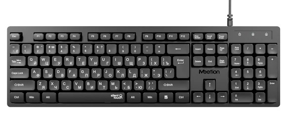 

Клавиатура Meetion K300 USB, 104 клавиши, чёрная, K300