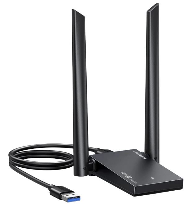 

Адаптер UGREEN CM787 75917_ AXE5400 Wi-Fi 6E High-Gain USB Adapter. Цвет: серый космос, CM787