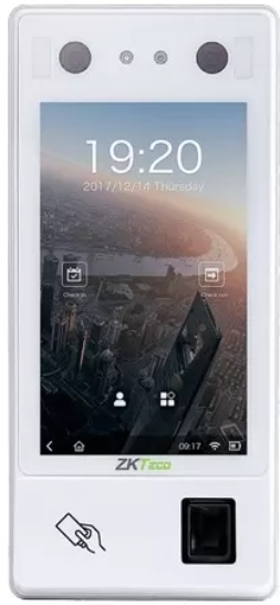 

Терминал ZKTeco G4 с функцией распознавания лиц. Память: лиц 10 000, отпечатков 10 000, карт 10 000, событий 1 000 000, G4