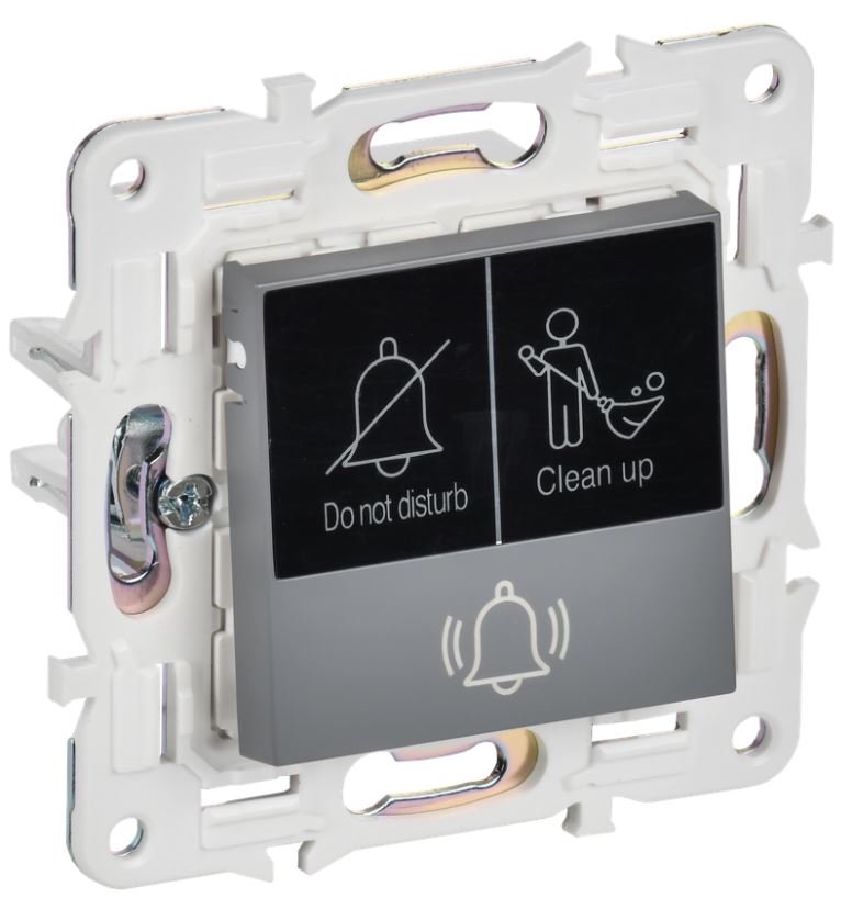 

Кнопка звонка IEK SK-V14-2-10-K03 SKANDY с индикацией для отелей 10А SK-V17Gr серый, SK-V14-2-10-K03