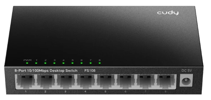

Коммутатор неуправляемый Cudy FS108 8x10/100 Мбит/с, Metal Case, FS108