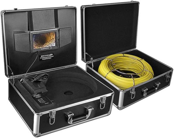 Изображение товара Промышленный видеоскоп МЕГЕОН 33815 с дисплеем 7 дюймов и зондом 150 м