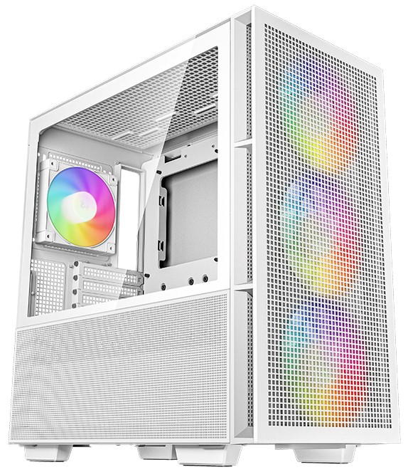 

Корпус eATX Deepcool CH560 WH белый, без БП, боковая панель из закаленного стекла, USB Type-C, USB 3.0, audio, CH560 WH