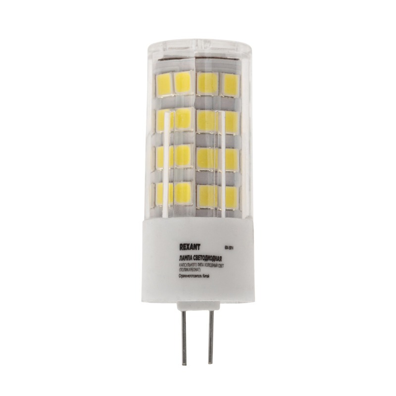 

Лампа светодиодная Rexant 604-5014 капсульного типа JD-CORN G4 230В 5,5Вт 6500K холодный свет (поликарбонат), 604-5014