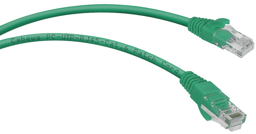 фото Кабель патч-корд U/UTP 6 кат. 3м  Cabeus PC-UTP-RJ45-Cat.6-3m-GN-LSZH
