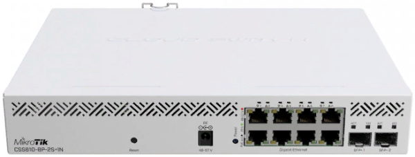 Изображение товара MikroTik CSS610-8P-2S+IN управляемый коммутатор в стойке с PoE и SFP+