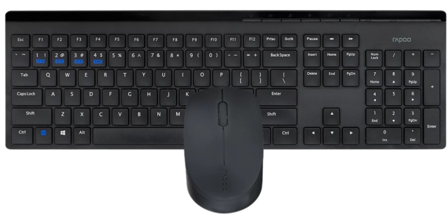 

Клавиатура и мышь Wireless Rapoo 8110M цвет - черный, 8110M