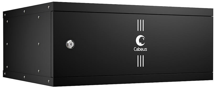 

Шкаф настенный 19", 4U Cabeus WSC-05D-4U55/45m-BK серия LIGHT разборный, дверь металл, цвет черный, WSC-05D-4U55/45m-BK